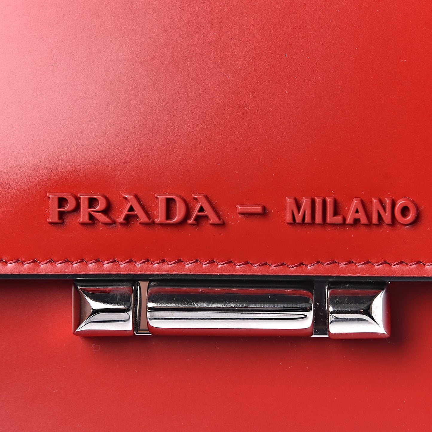 Spazzolato Sybille Monochrome Crossbody Bag Rosso