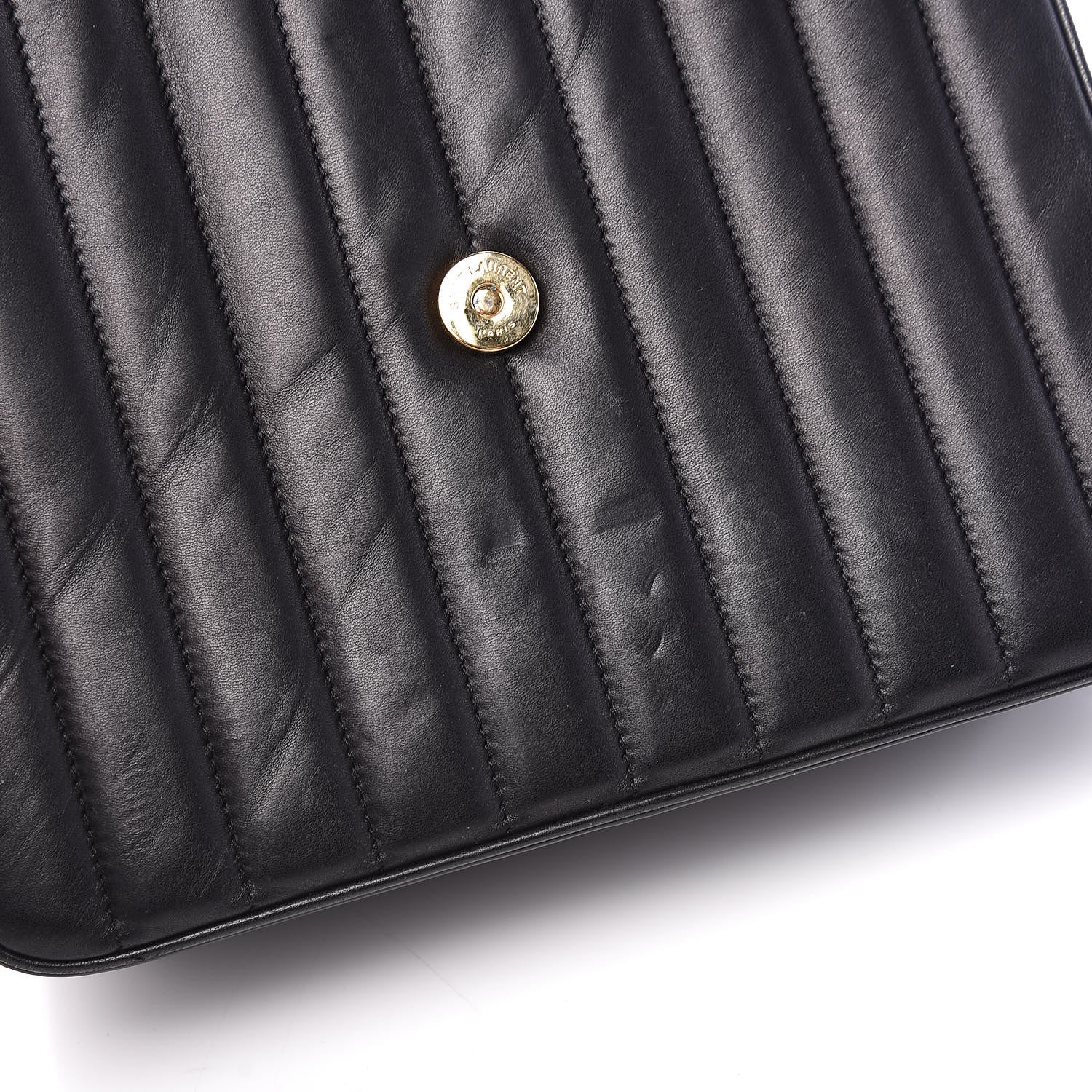 Saint Laurent Lambskin Matelasse Monogram Large Vicky Chain Bag Black 7 of 11