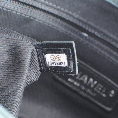 Chanel Iridescent Calfskin In the Mix Jumbo Double Flap Dark Green 7 of 7
