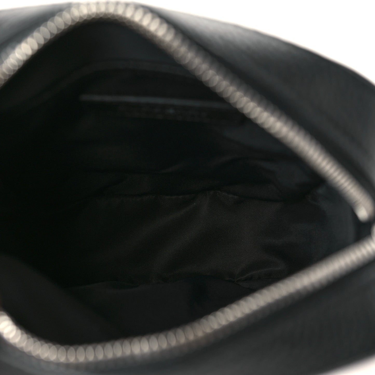 Pebbled Calfskin Logo Embossed Thornton Messenger Bag Black