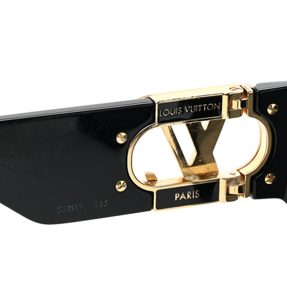 Louis Vuitton Acetate LV Link Square Sunglasses Z1478W Black 5 of 7