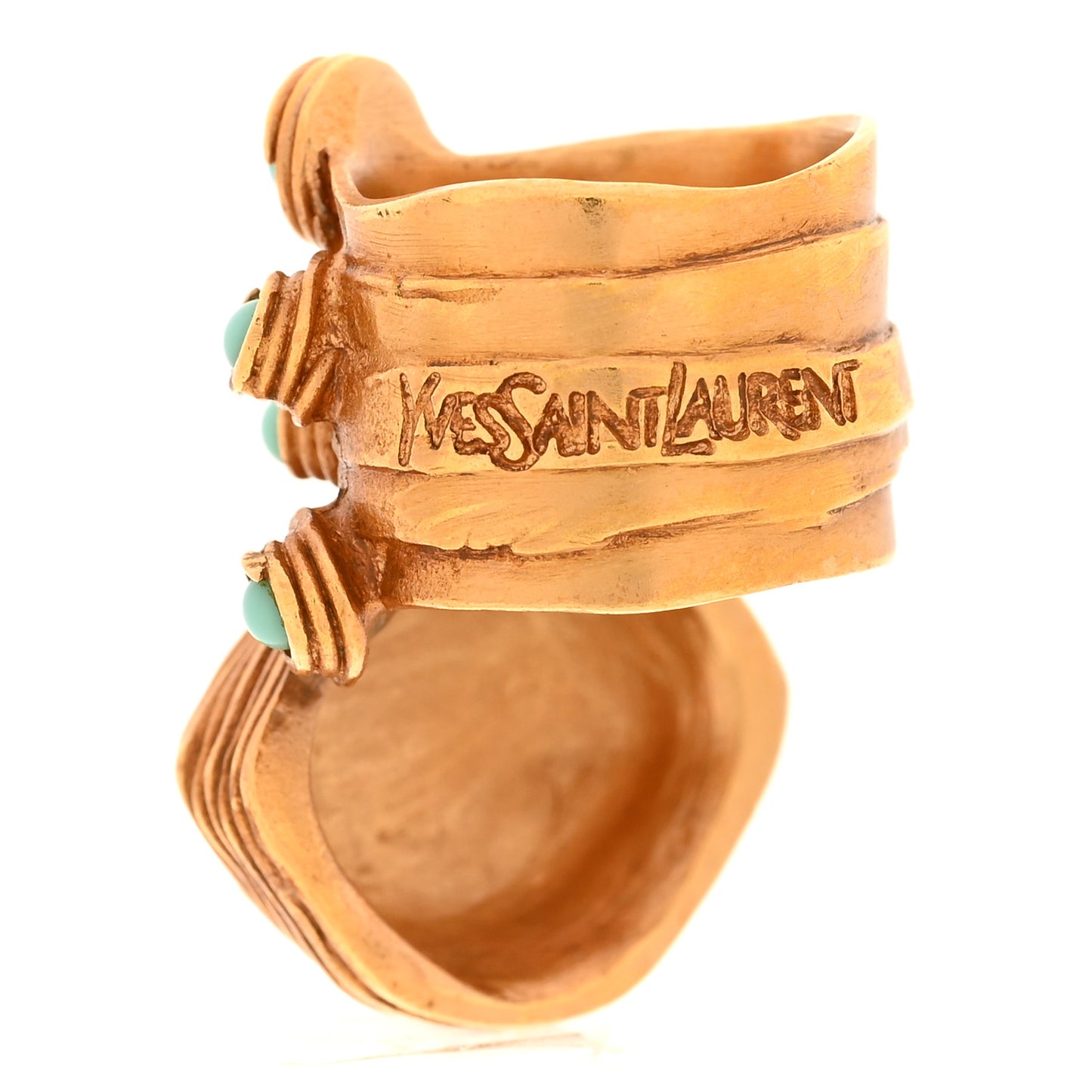 Enamel Arty Ring 49 5 Gold Turquoise