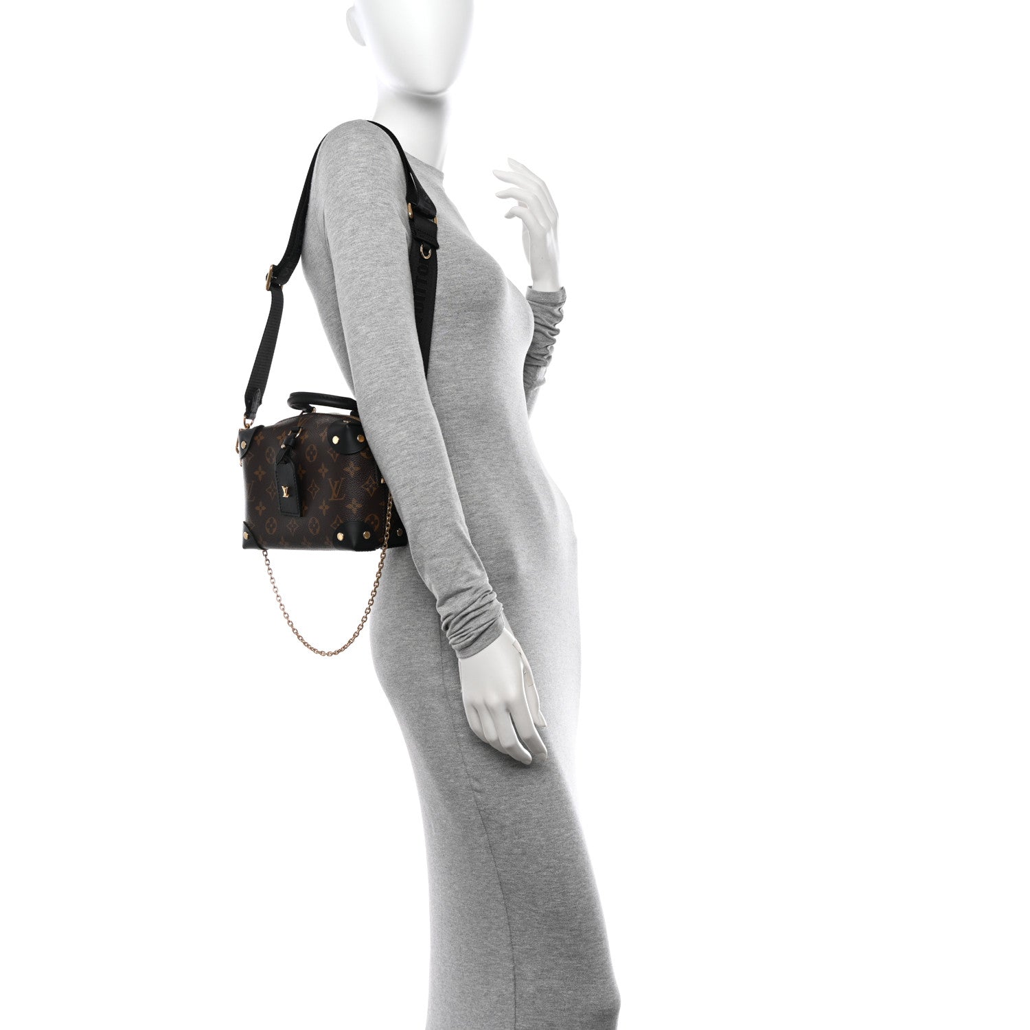 Louis Vuitton Monogram Petite Malle Souple Black 2 of 9