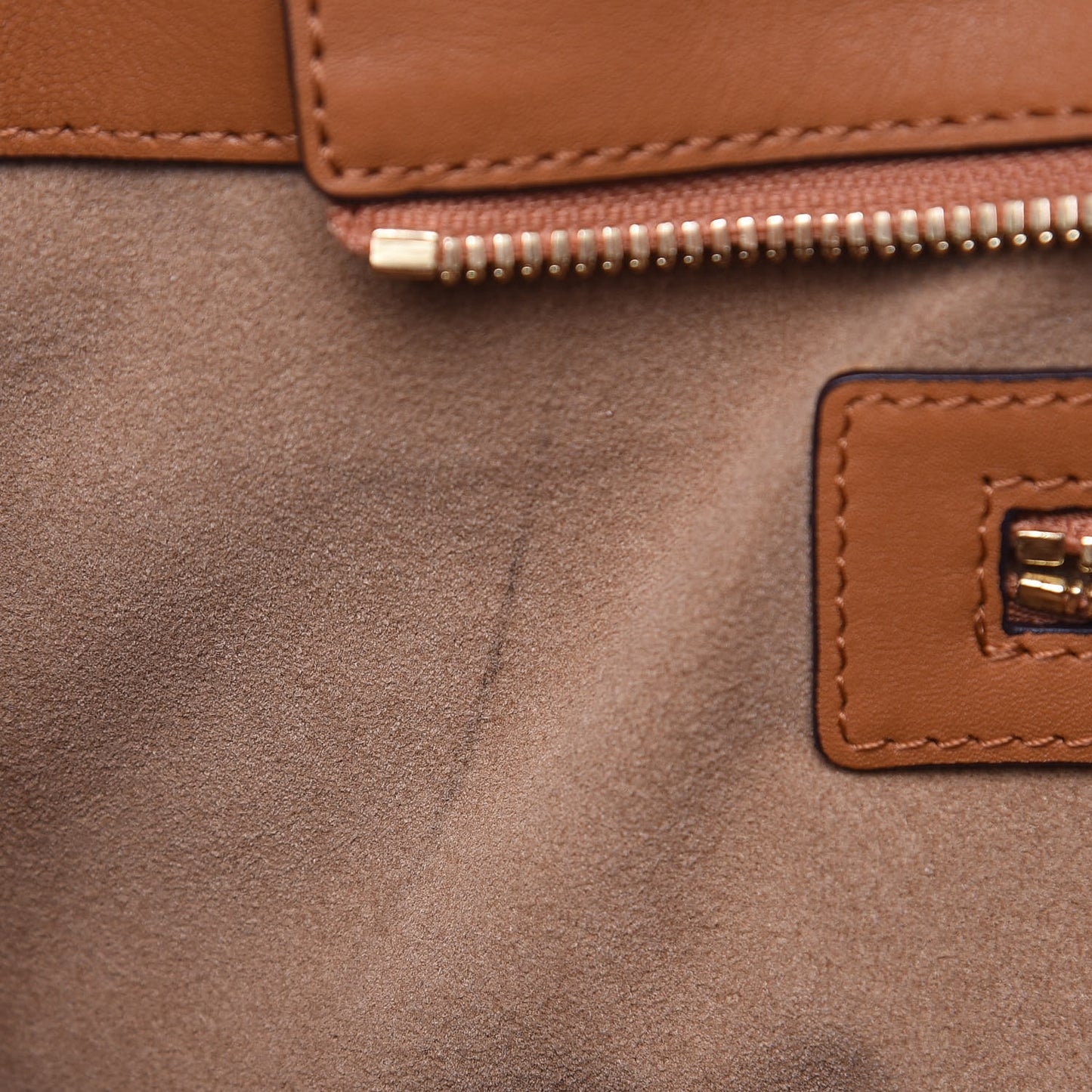 Visetos Studded Medium Shopping Tote Cognac