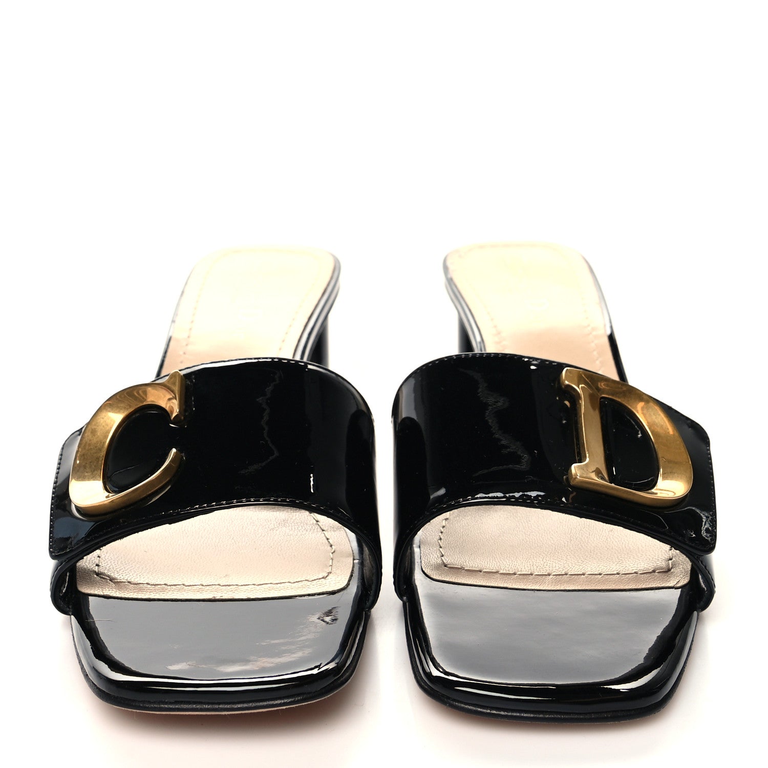 Christian Dior Patent C'est Dior 50mm Slide Sandals 41.5 Black 2 of 9