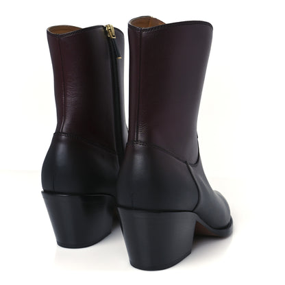 Christian Dior Shaded Calfskin Ombre L.A. Ankle Boots 37 Black Rouge 5 of 10