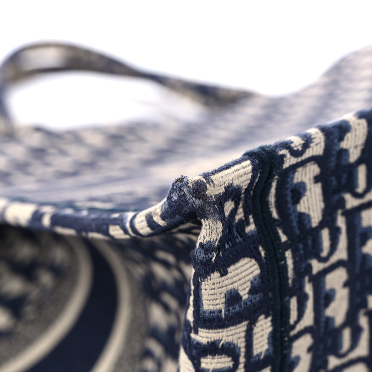 Oblique Large Book Tote Blue Multicolor