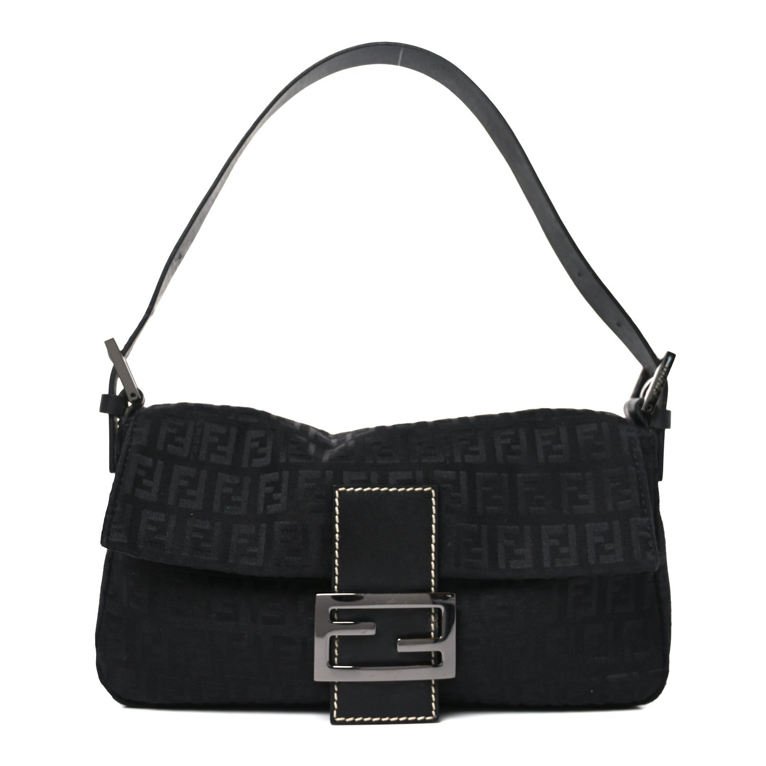 Fendi Zucchino Baguette Black 1 of 10