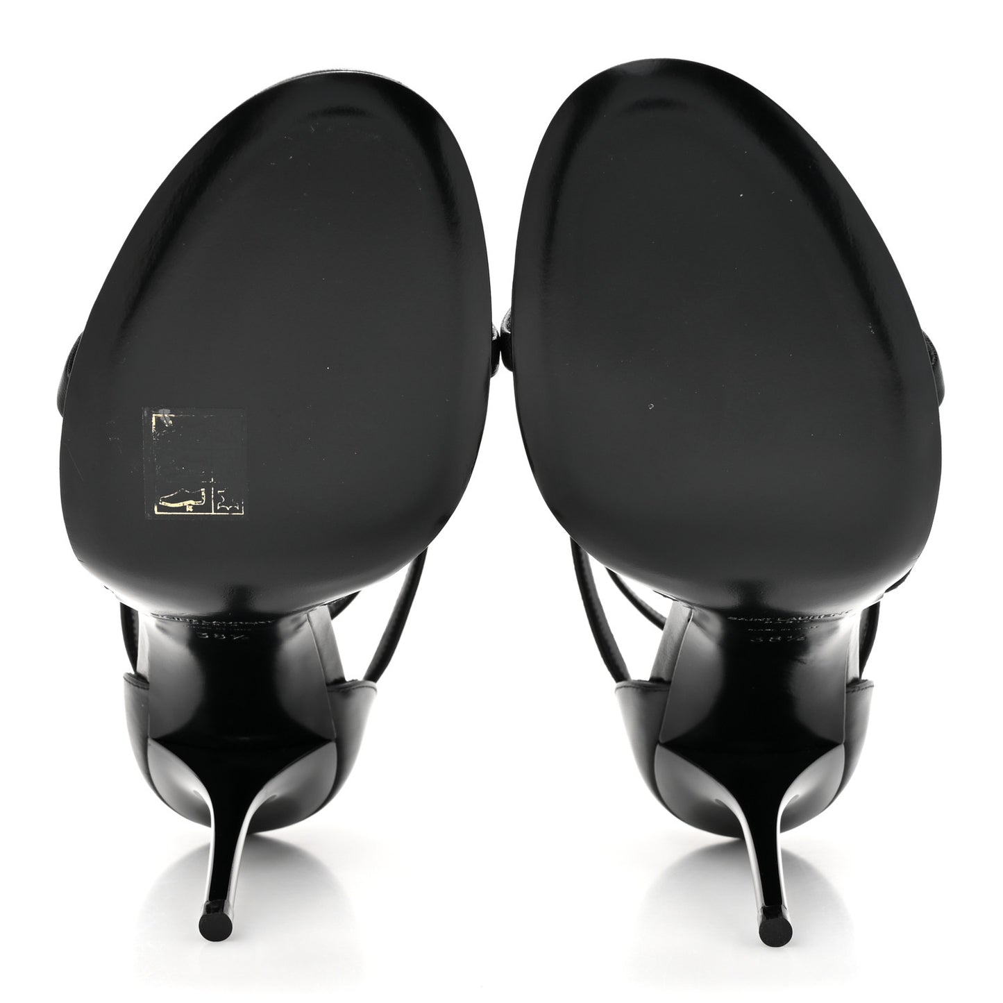 Calfskin Cassandra 110 Sandals 38.5 Black Gold