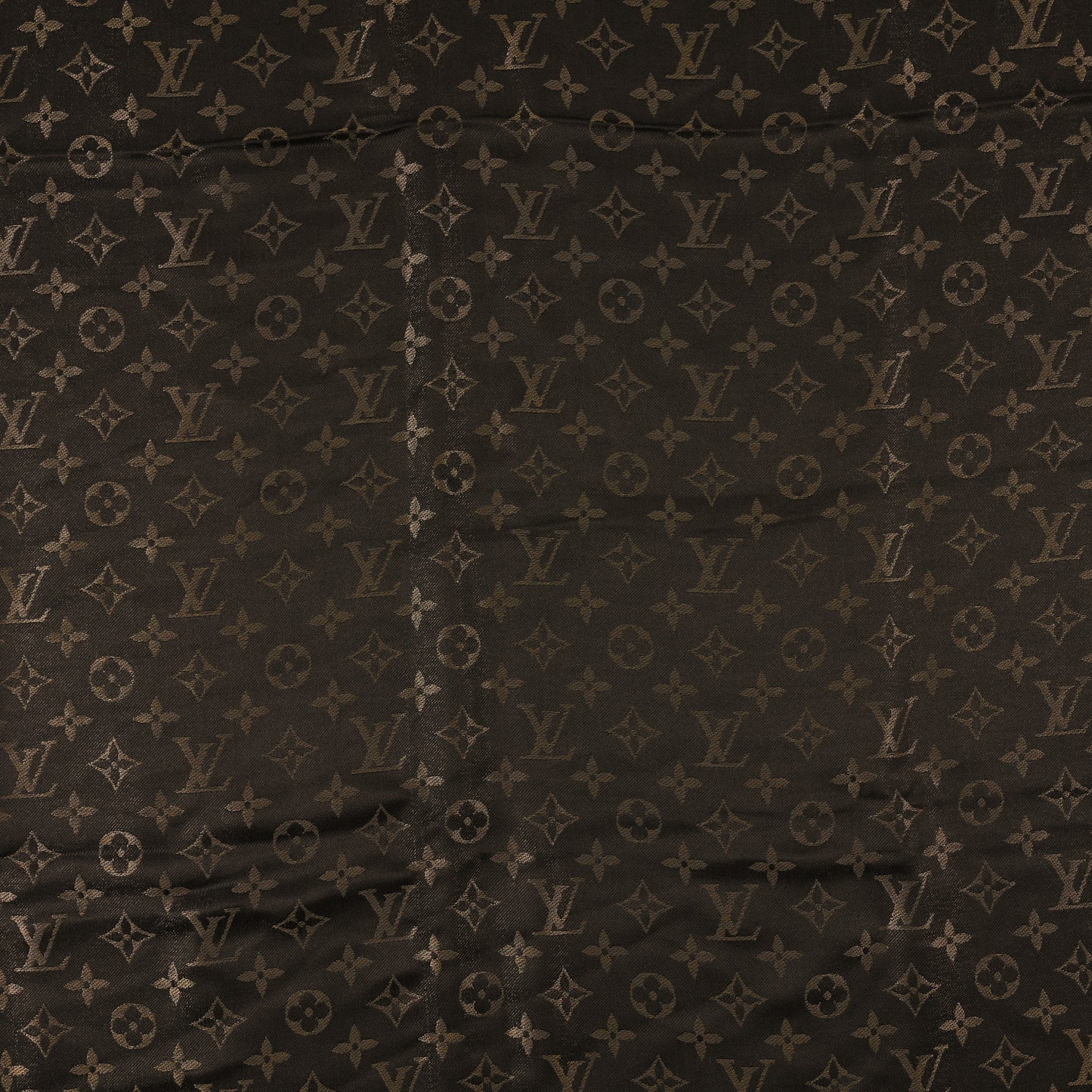 Silk Lurex Wool Monogram Shine Shawl Brown