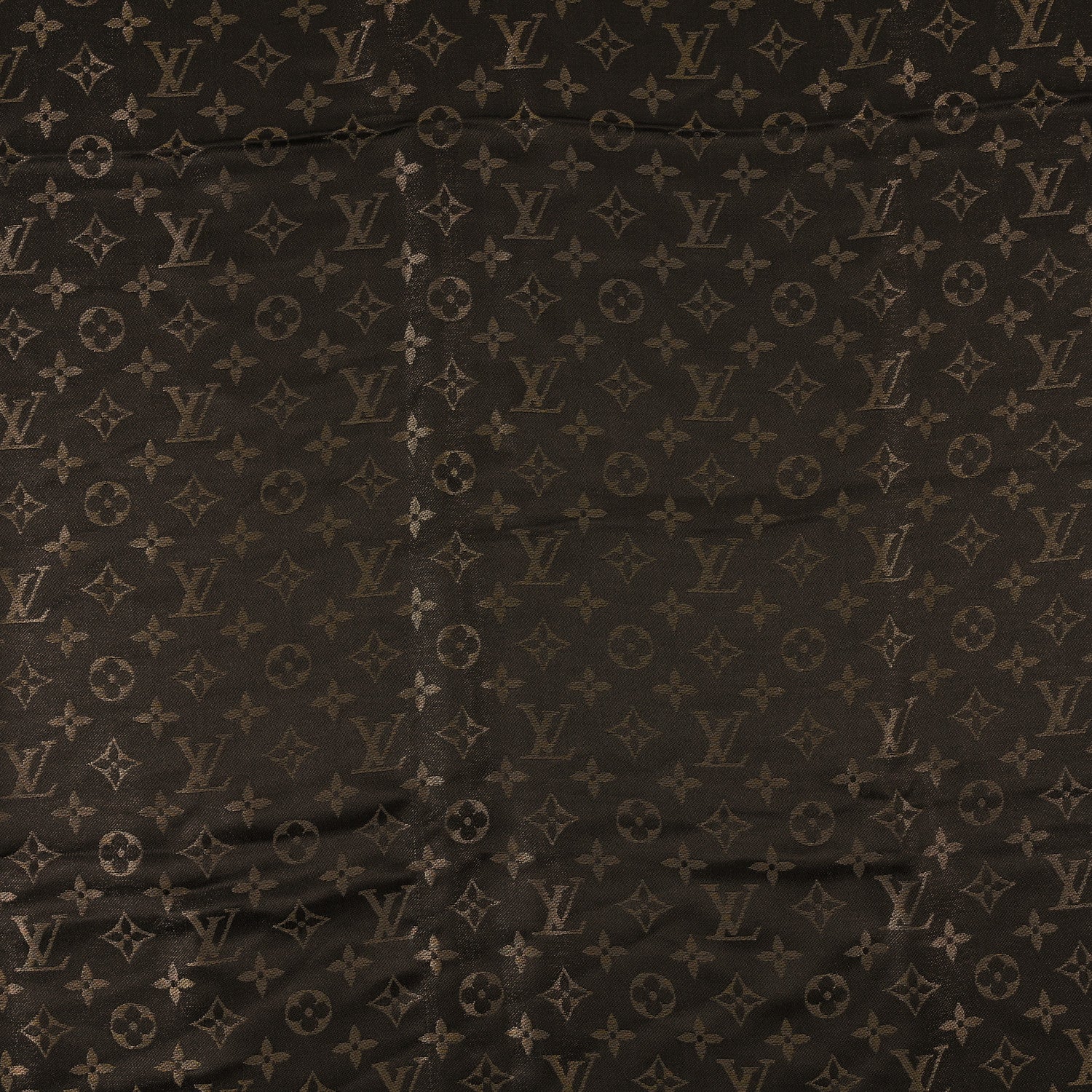 Louis Vuitton Silk Lurex Wool Monogram Shine Shawl Brown 3 of 4