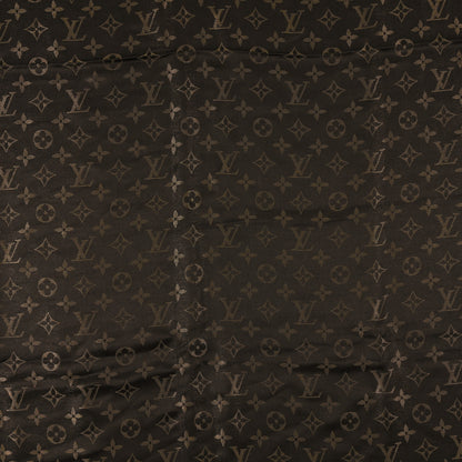 Louis Vuitton Silk Lurex Wool Monogram Shine Shawl Brown 3 of 4