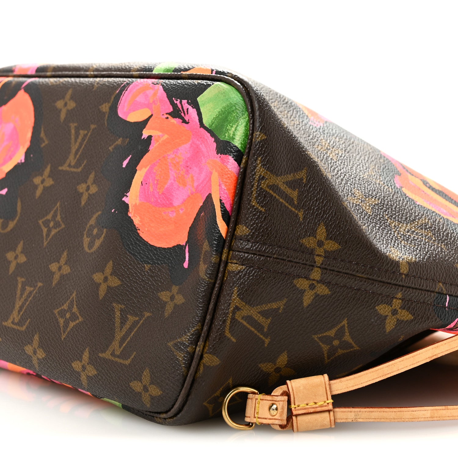 Louis Vuitton Monogram Roses Neverfull MM 9 of 14