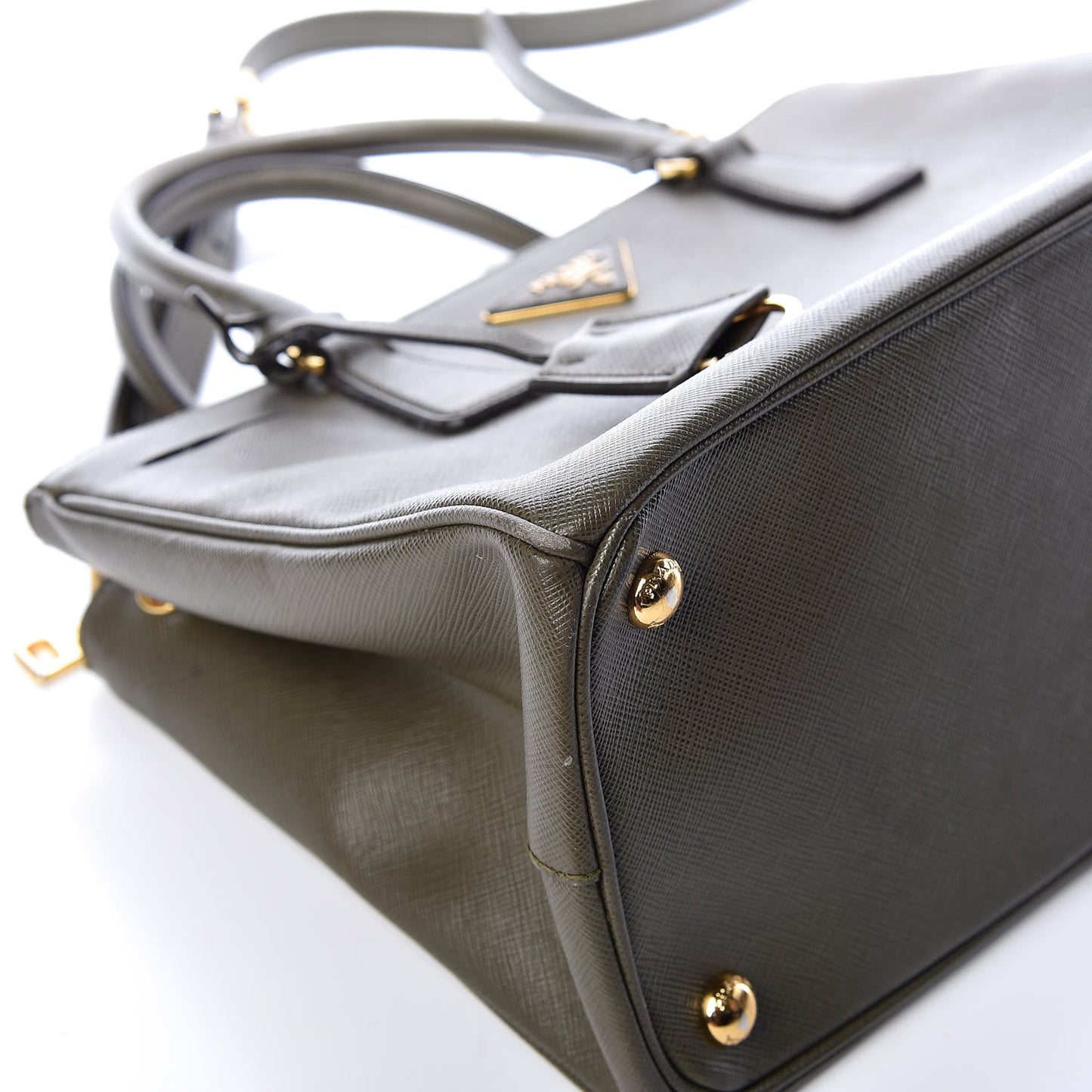 Saffiano Small Galleria Double Zip Tote Militare