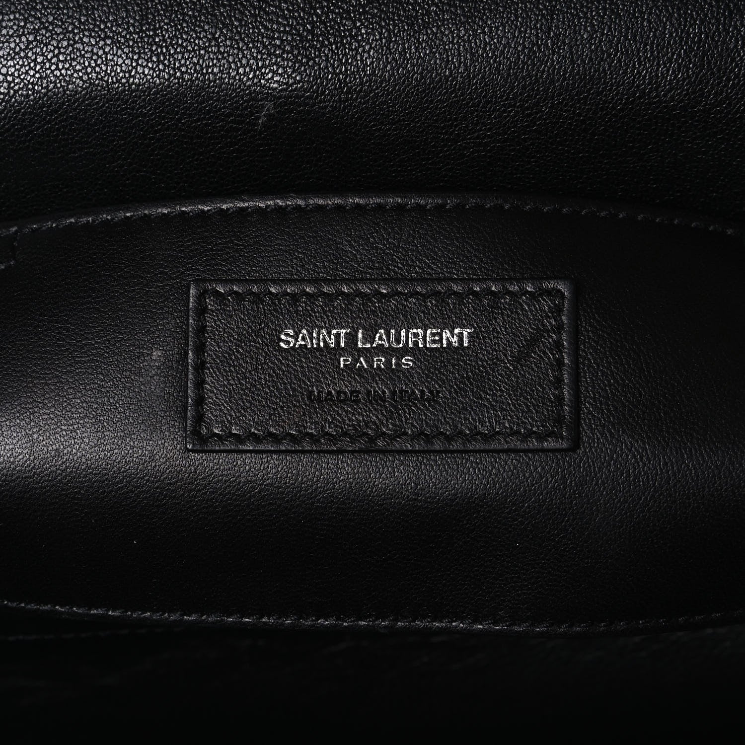 Saint Laurent Sheepskin Matelasse Chevron Monogram Large College Satchel Black 7 of 11