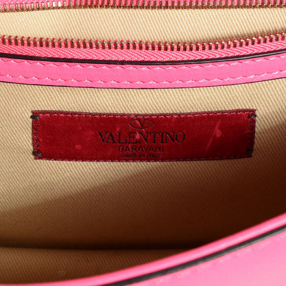 Valentino Garavani Vitello Small Glam Lock Rockstud Flap Fuxia Fluo 14 of 20