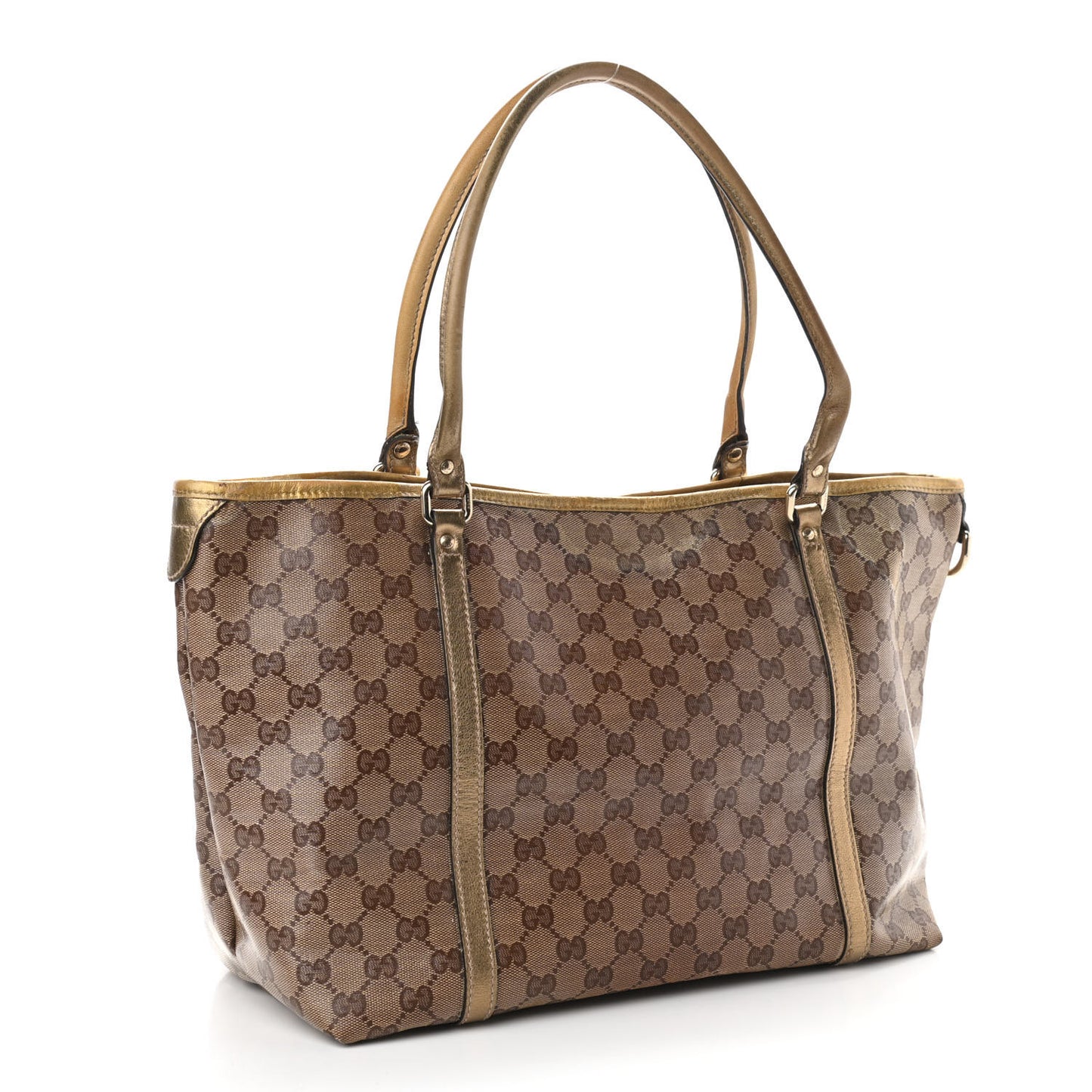 Crystal Monogram Medium Joy Tote Gold