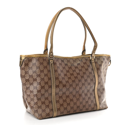 Gucci Crystal Monogram Medium Joy Tote Gold 2 of 24
