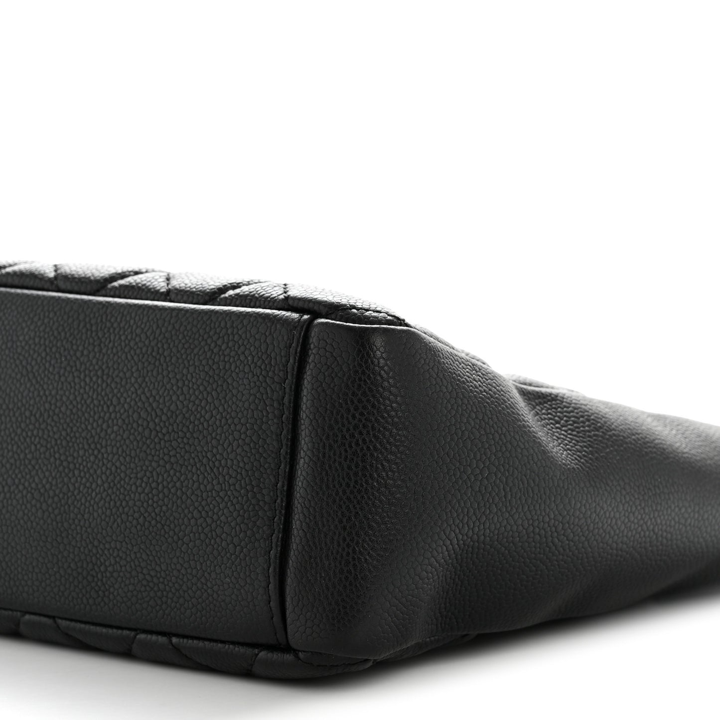 Caviar Quilted Petit Shopping Tote PST Black