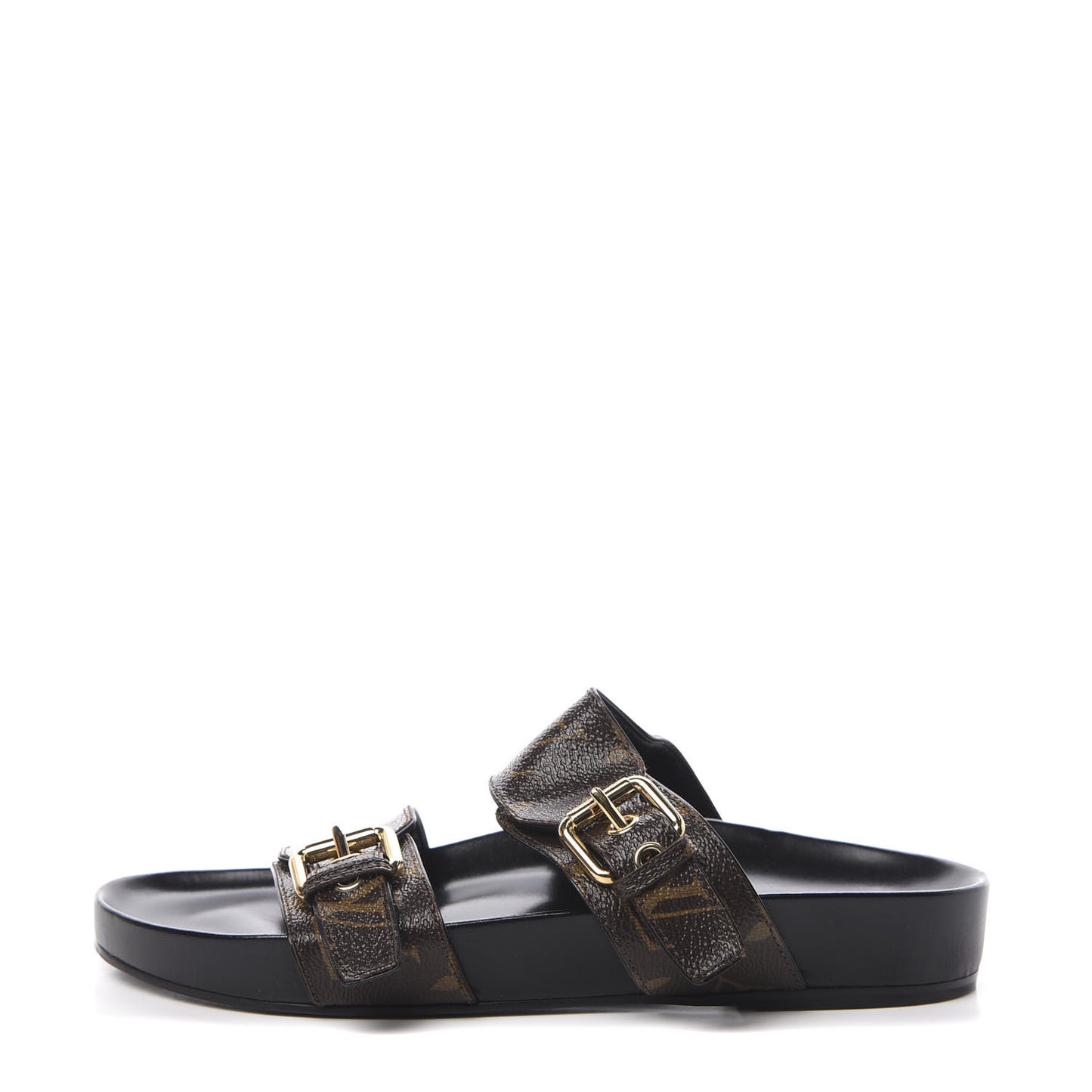 Monogram Bom Dia Mule Sandals 36.5 Black