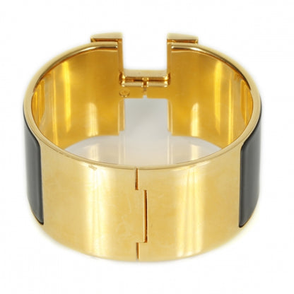 Hermes Enamel Clic Clac H Extra Large Bracelet Black 2 of 6