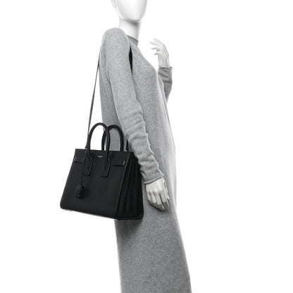 Saint Laurent Grained Calfskin Small Sac De Jour Black 2 of 12