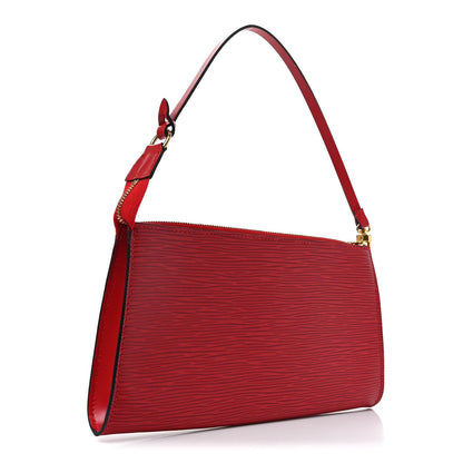 Louis Vuitton Epi Pochette Accessories 24 Castillan Red 3 of 9