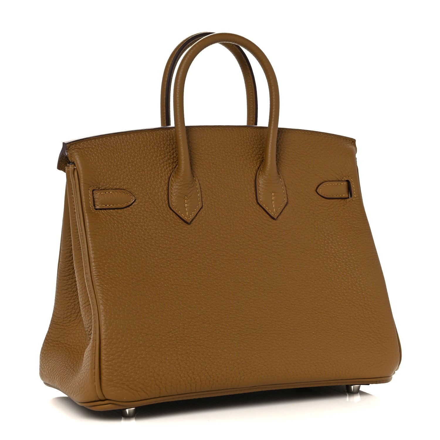 Hermes Togo Verso Birkin 25 Bronze Dore Bleu Brume 2 of 34