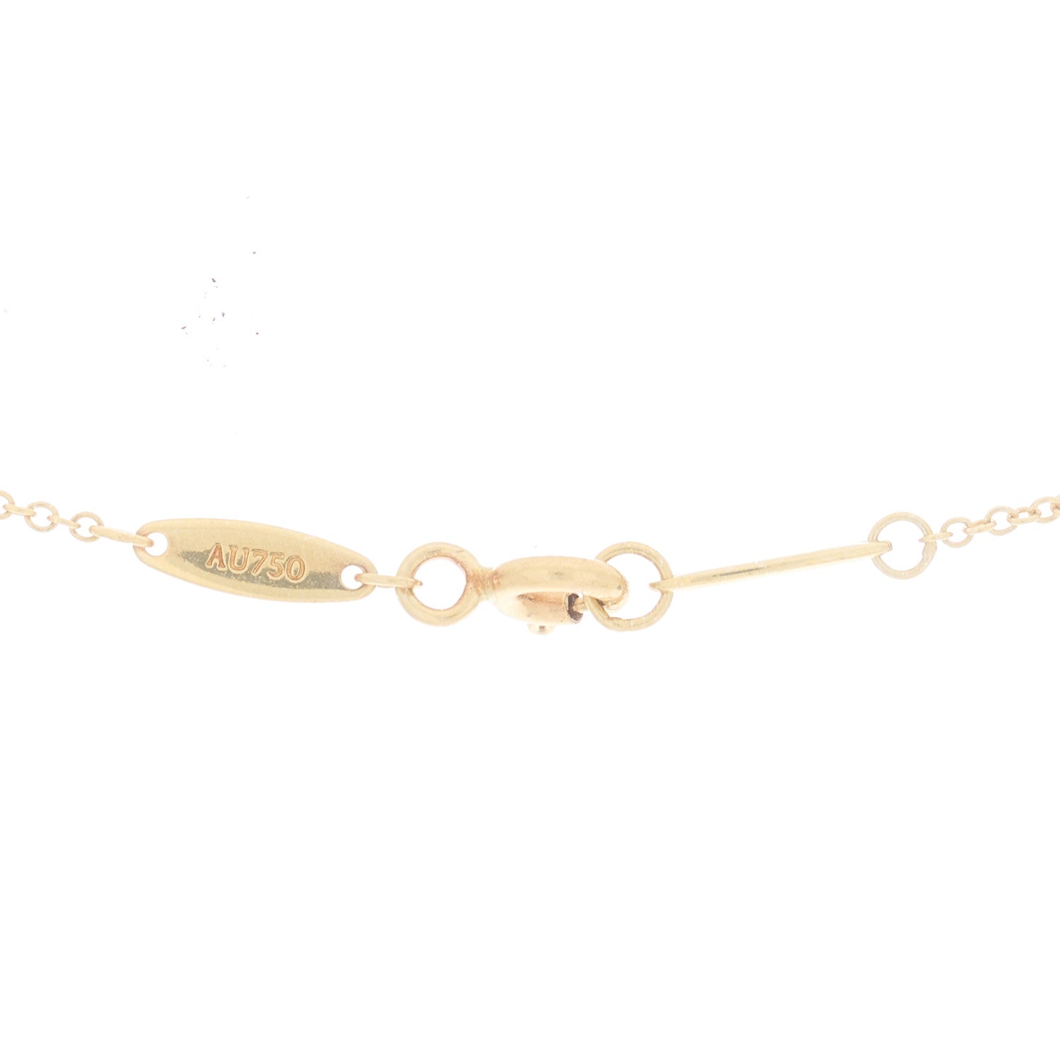 Tiffany 18K Yellow Gold Diamond Elsa Peretti .05ct Diamonds by the Yard Pendant Necklace 5 of 7