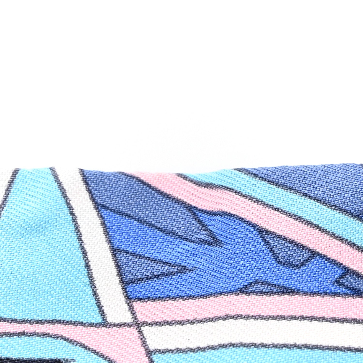 Hermes Silk Le Nombre D'Or Twilly Blue Jean Rose Pale Ciel 9 of 9