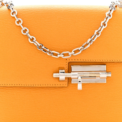 Hermes Chevre Mysore Mini Verrou Chaine Bag Jaune D'or 8 of 11