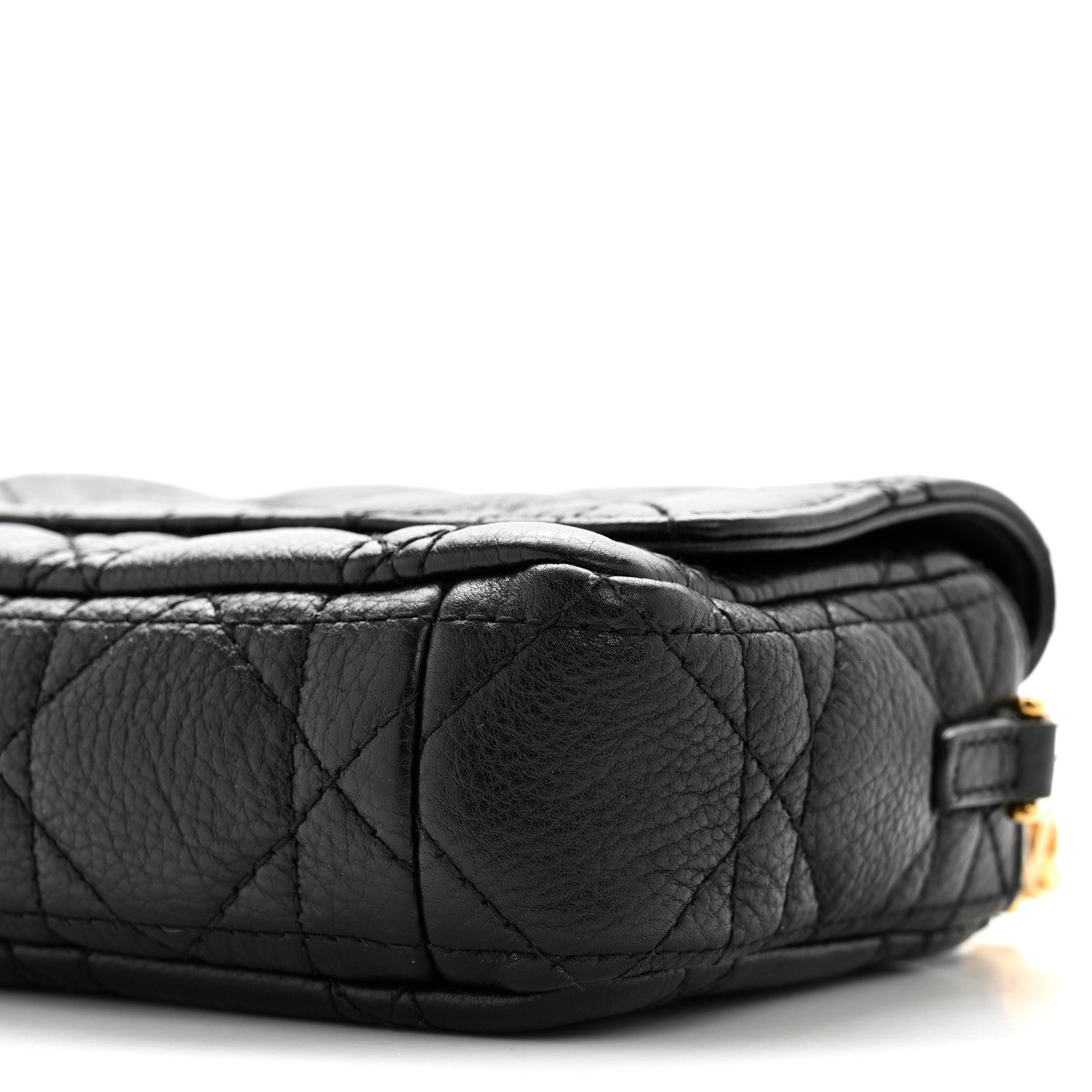 Christian Dior Supple Calfskin Cannage Caro Pouch With Chain  Black 10 of 14