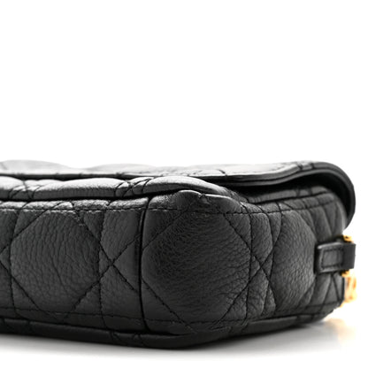 Christian Dior Supple Calfskin Cannage Caro Pouch With Chain  Black 10 of 14