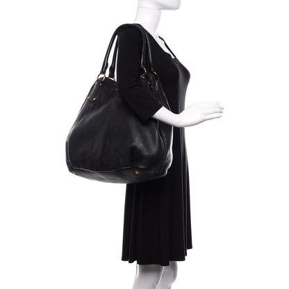 Prada Cervo Antik Tote Black 2 of 14