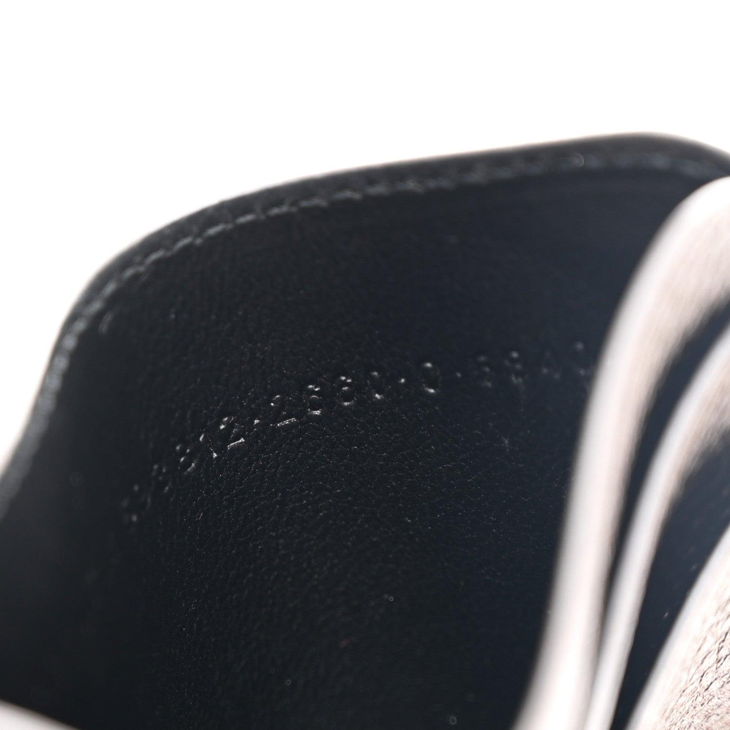 Balenciaga Metallized Grained Calfskin Logo Cash Rounded Card Holder Dark Bronze White 7 of 7