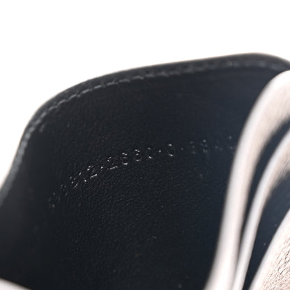 Balenciaga Metallized Grained Calfskin Logo Cash Rounded Card Holder Dark Bronze White 7 of 7