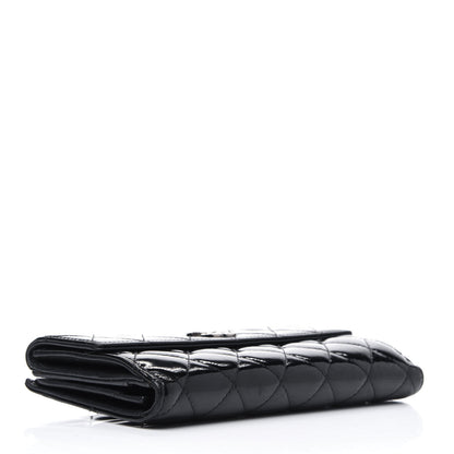 Chanel Patent Quilted Large Brilliant Flap Wallet Black 4 of 20