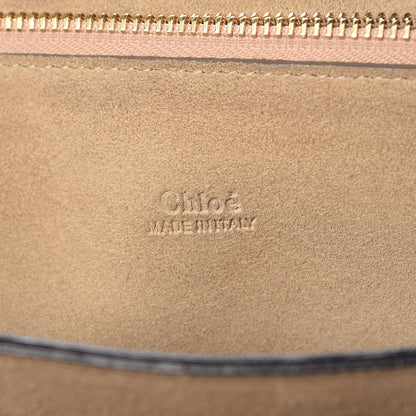 Chloe Lambskin Calfskin Embellished Medium Faye Shoulder Bag Black 6 of 8