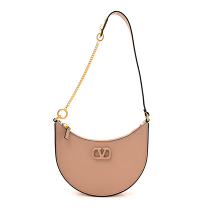 Valentino Garavani Grainy Calfskin Mini Vlogo Hobo Bag Rose Cannelle 1 of 9