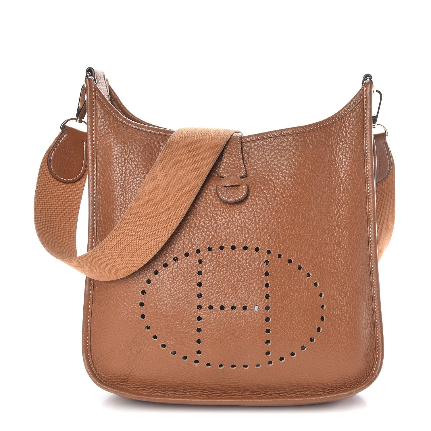 Hermes Taurillon Clemence Evelyne II PM Gold 1 of 11