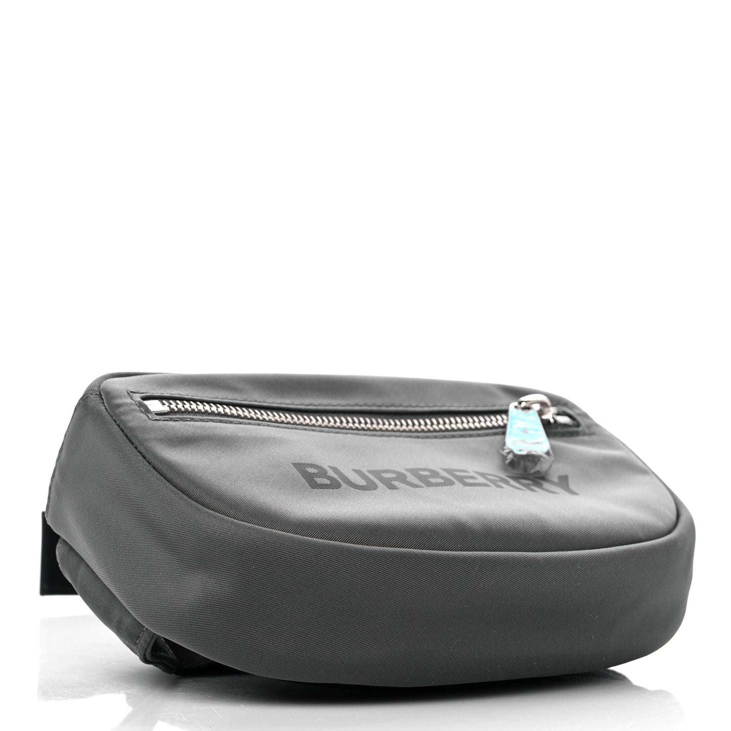Econyl Logo Print Small Cannon Bum Bag Charcoal Grey