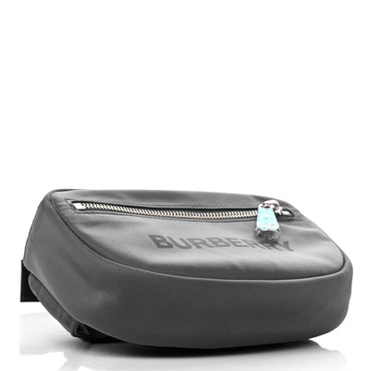 Burberry Econyl Logo Print Small Cannon Bum Bag Charcoal Grey 4 of 9