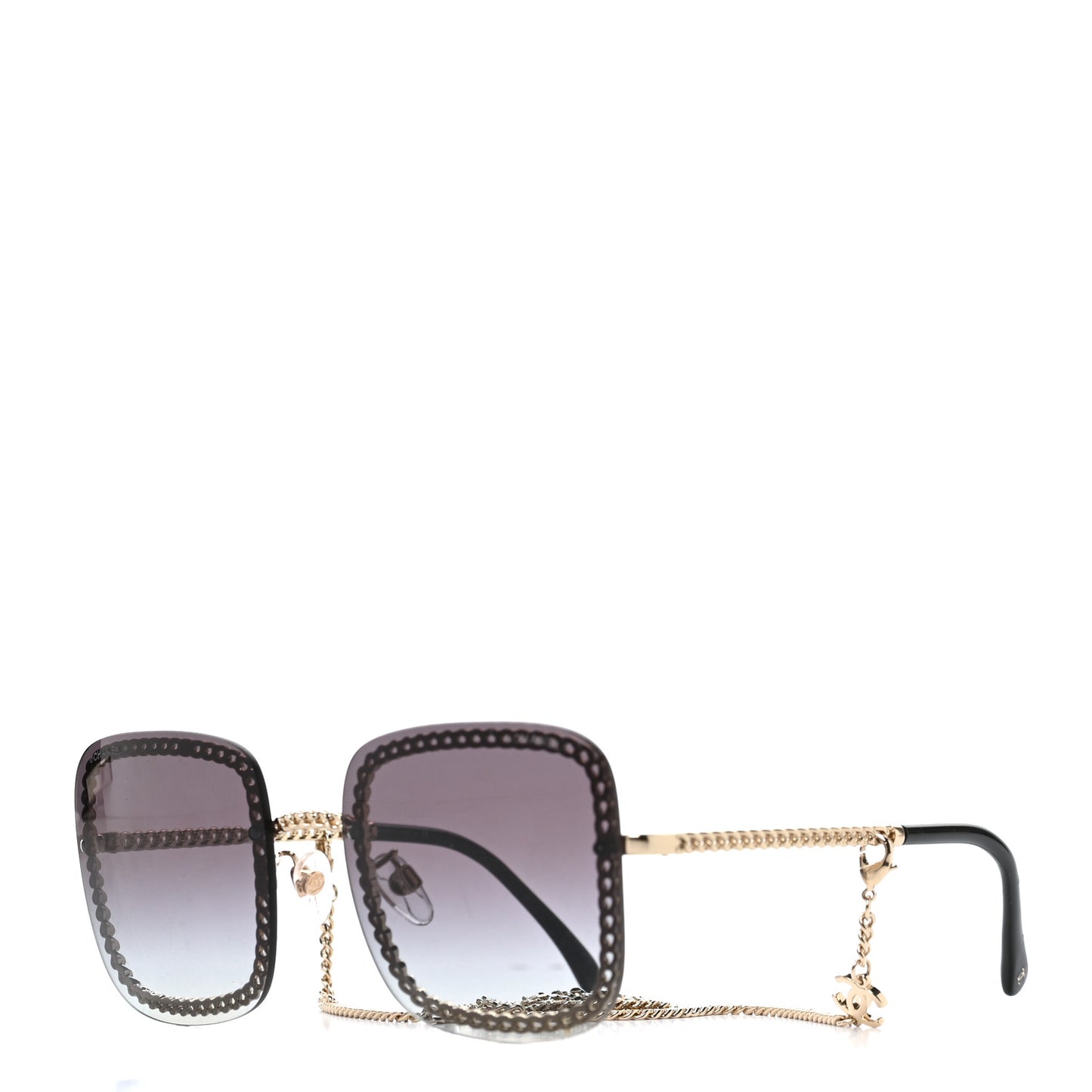Chain Square Sunglasses 4244 Black