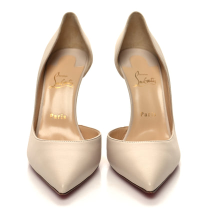 Christian Louboutin Shiny Nappa Iriza 100 Pumps 41 Nude 2 of 7