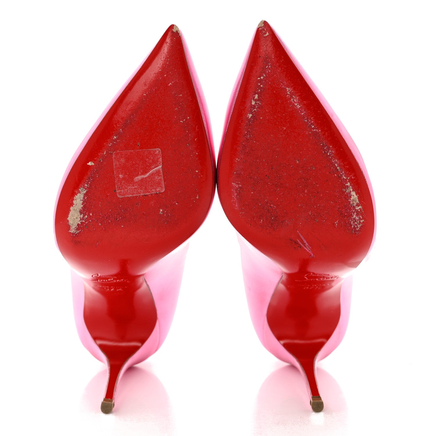 Christian Louboutin Metallic Patent Hot Chick 100 Pumps 37.5 Pink 5 of 9