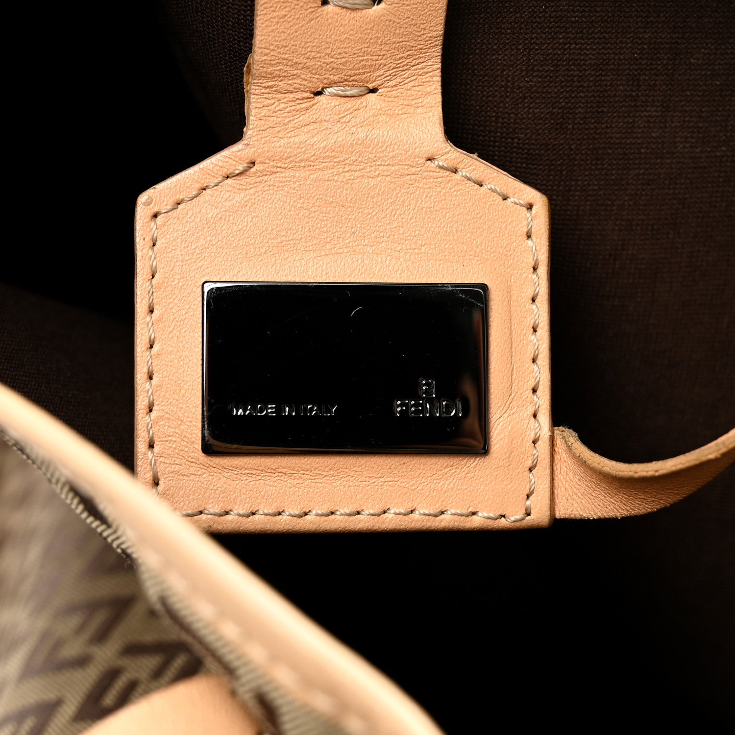 Fendi Zucchino Shopping Tote Beige Beige Tobacco 7 of 14