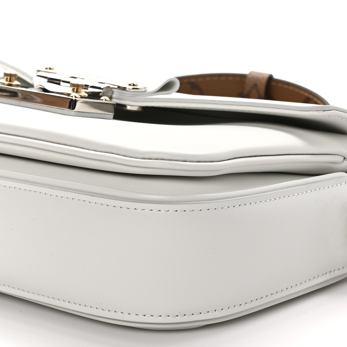 Calfskin Reverse Monogram Swing White