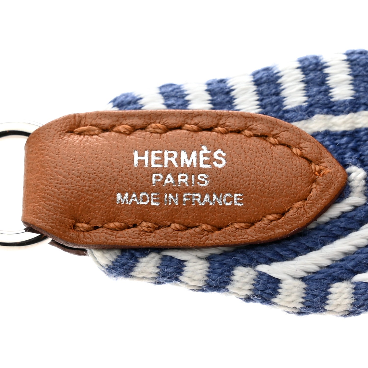 Hermes Toile Swift 25mm Sangle ZigZag Shoulder Strap Bleu Brighton 3 of 5