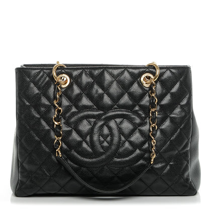 Chanel Caviar Quilted Grand Shopping Tote GST Black 1 of 11