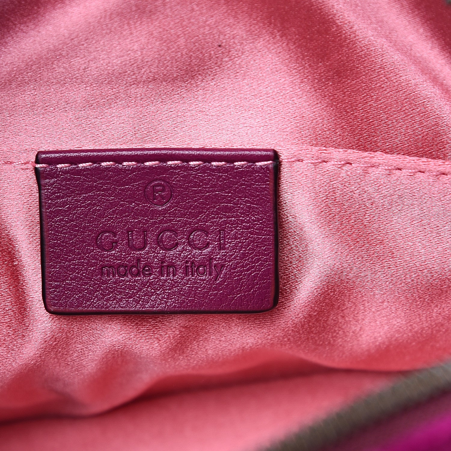 Gucci Velvet Matelasse GG Marmont Belt Bag 85 34 Fuchsia Violet Cyclamen 5 of 9